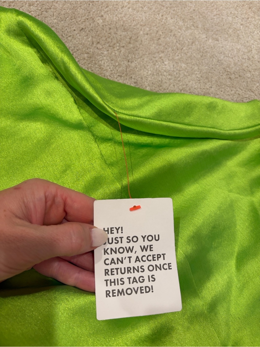 ASOS Lime Green V-Neck Satin Midi Dress - Picture 5 of 6